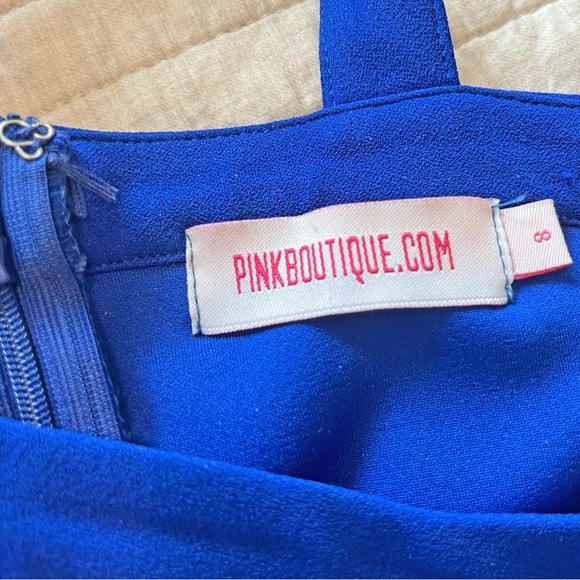 Blue Ruffle Midi/Mini Dress - Picture 4 of 6